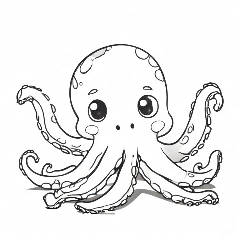 How to draw a cute Octopus | Step by step art for kids - YouTube