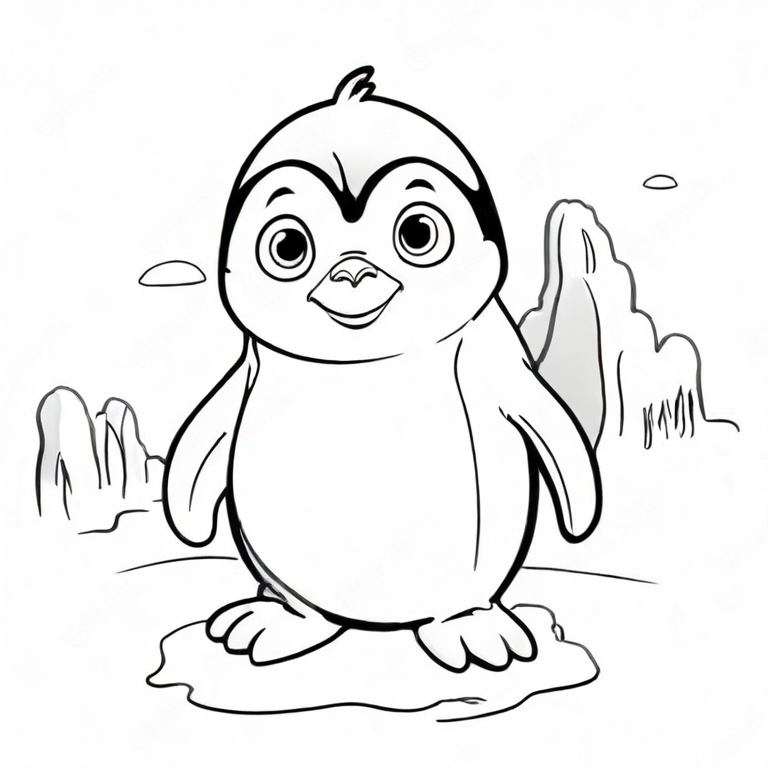 cartoon penguin drawing