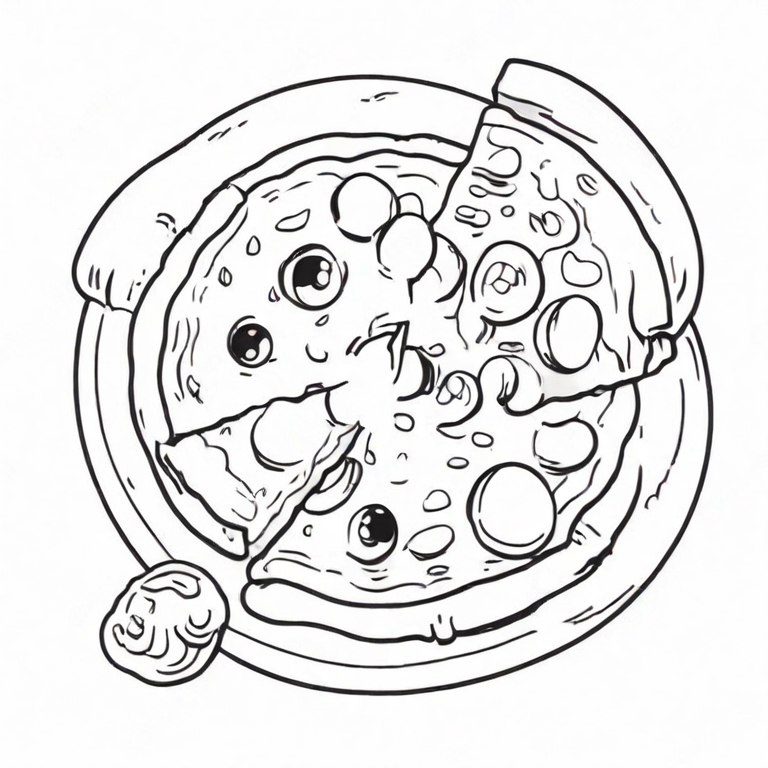 Premium Vector | Hand drawn pizza in cartoon style