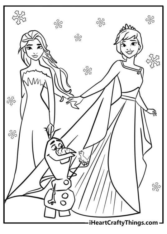 Printable frozen characters