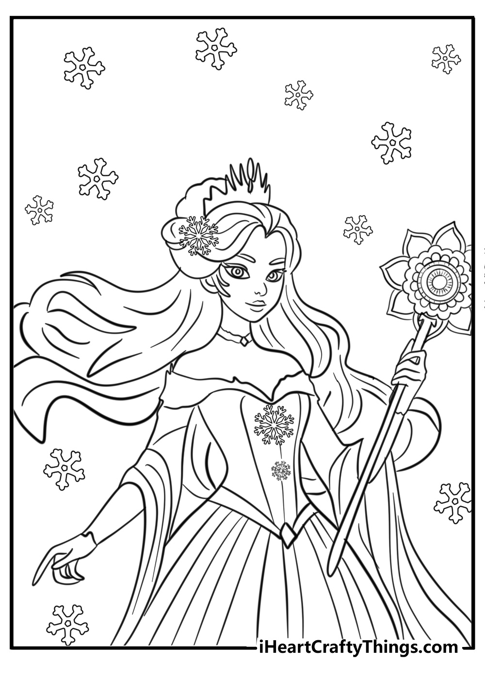 Queen elsa frozen coloring pages