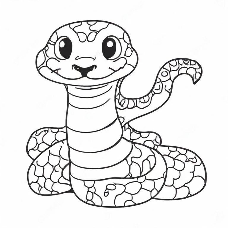 cartoon snake drawing