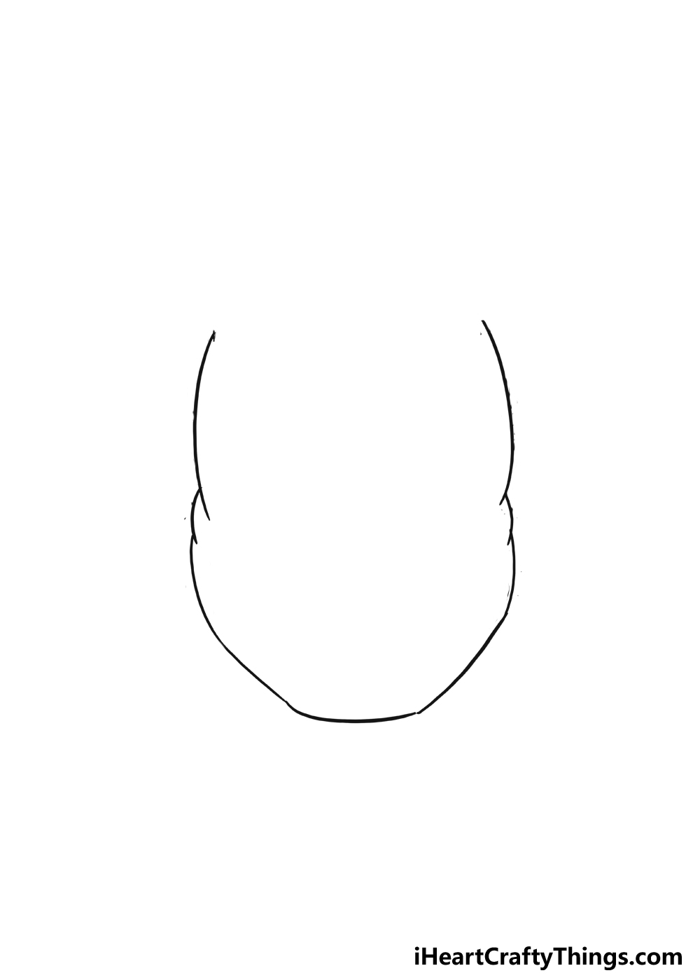 How to Draw Hulk’s Face step 1