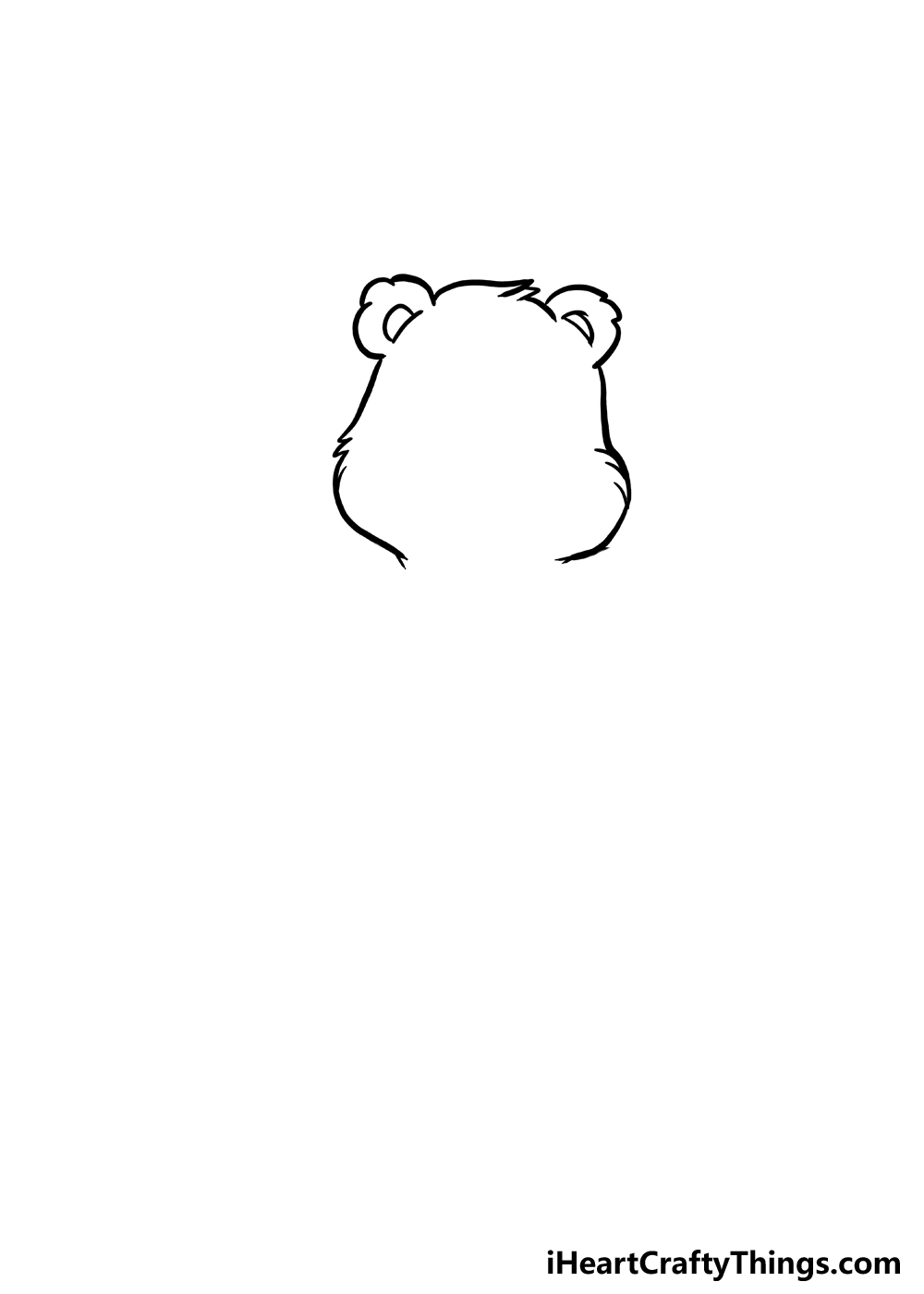 Como Desenhar um Ursinho Carinhoso passo 1