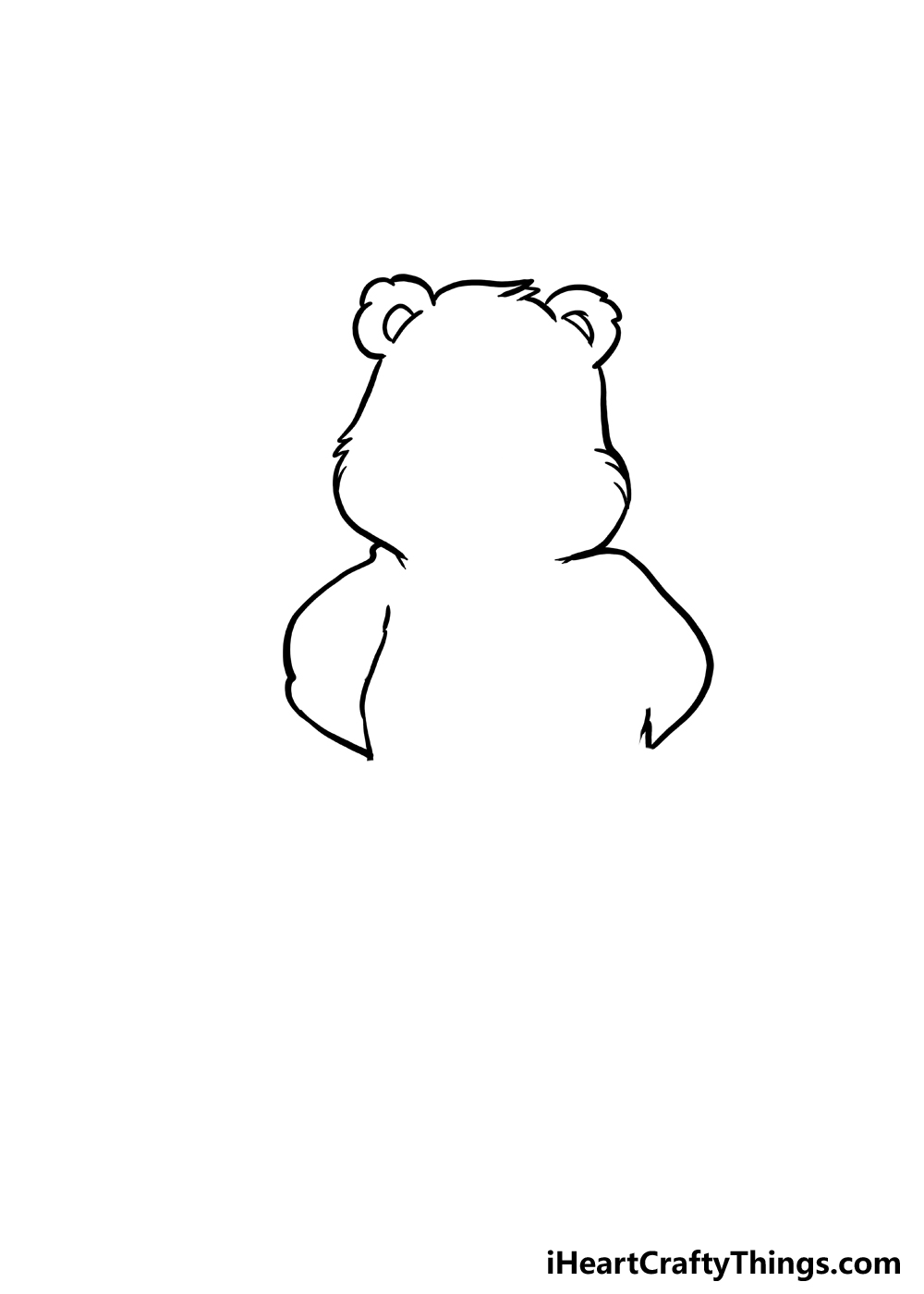 Como Desenhar um Ursinho Carinhoso passo 2