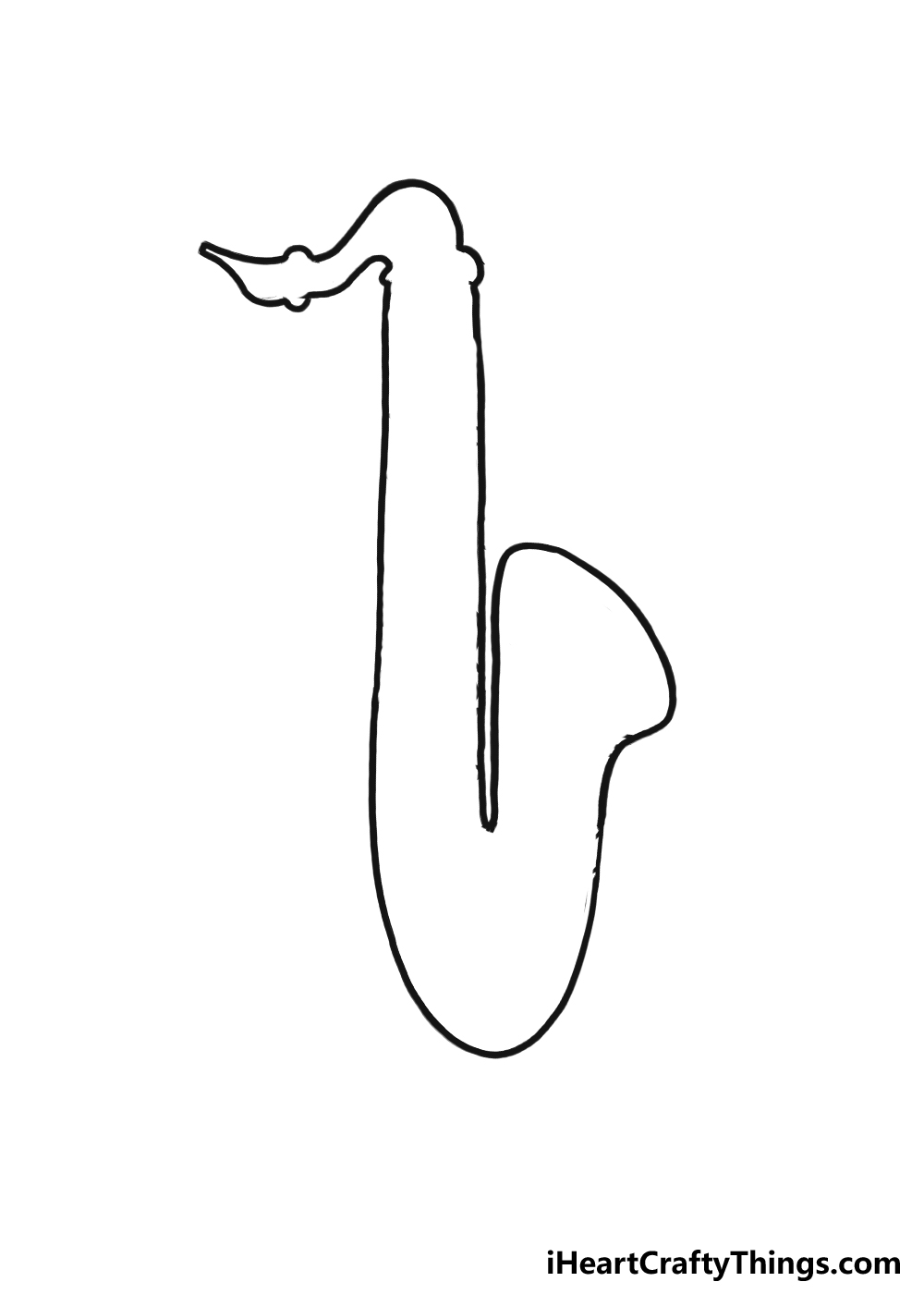How to Draw A Saxophone step 2