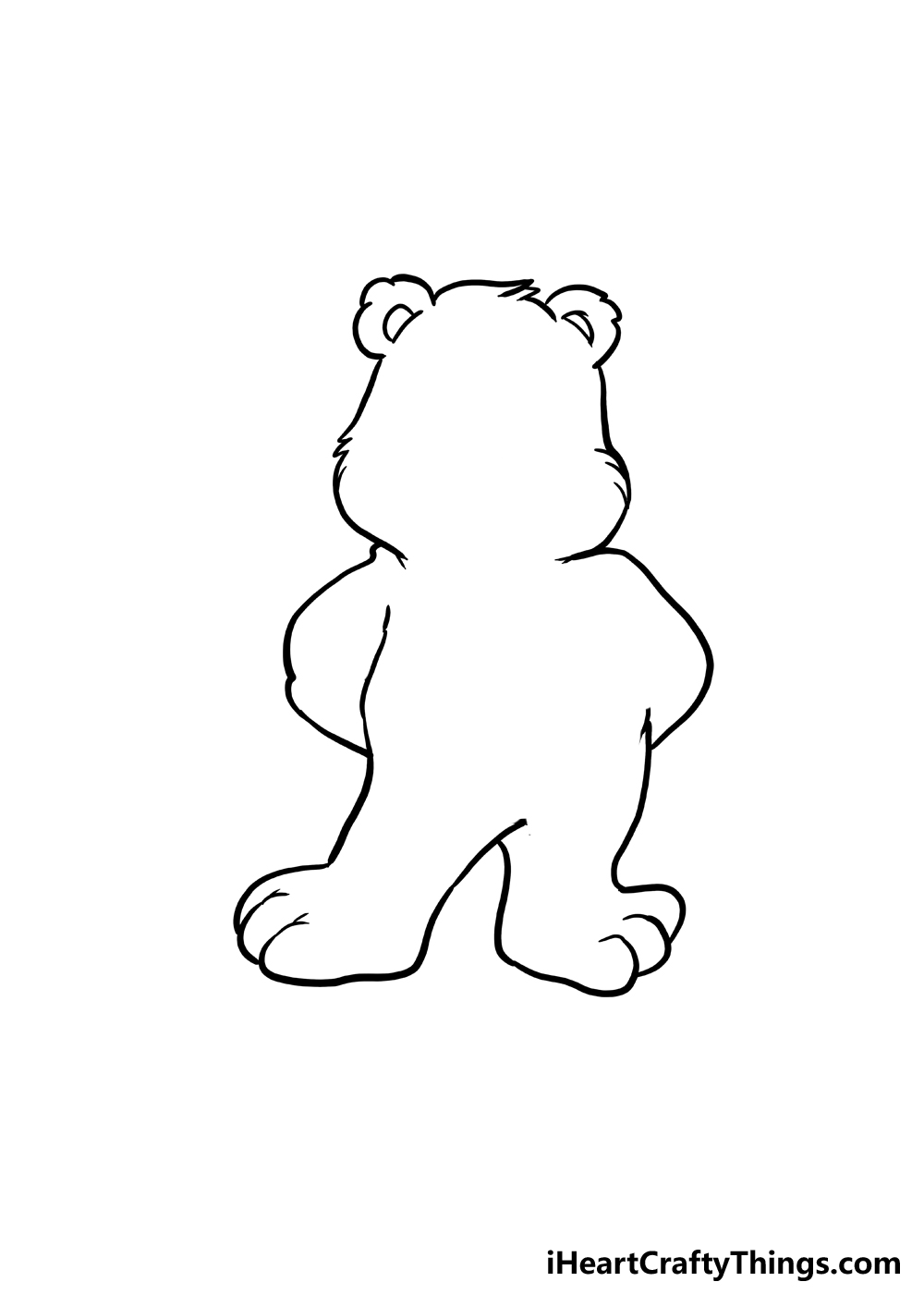 Como Desenhar um Ursinho Carinhoso passo 3