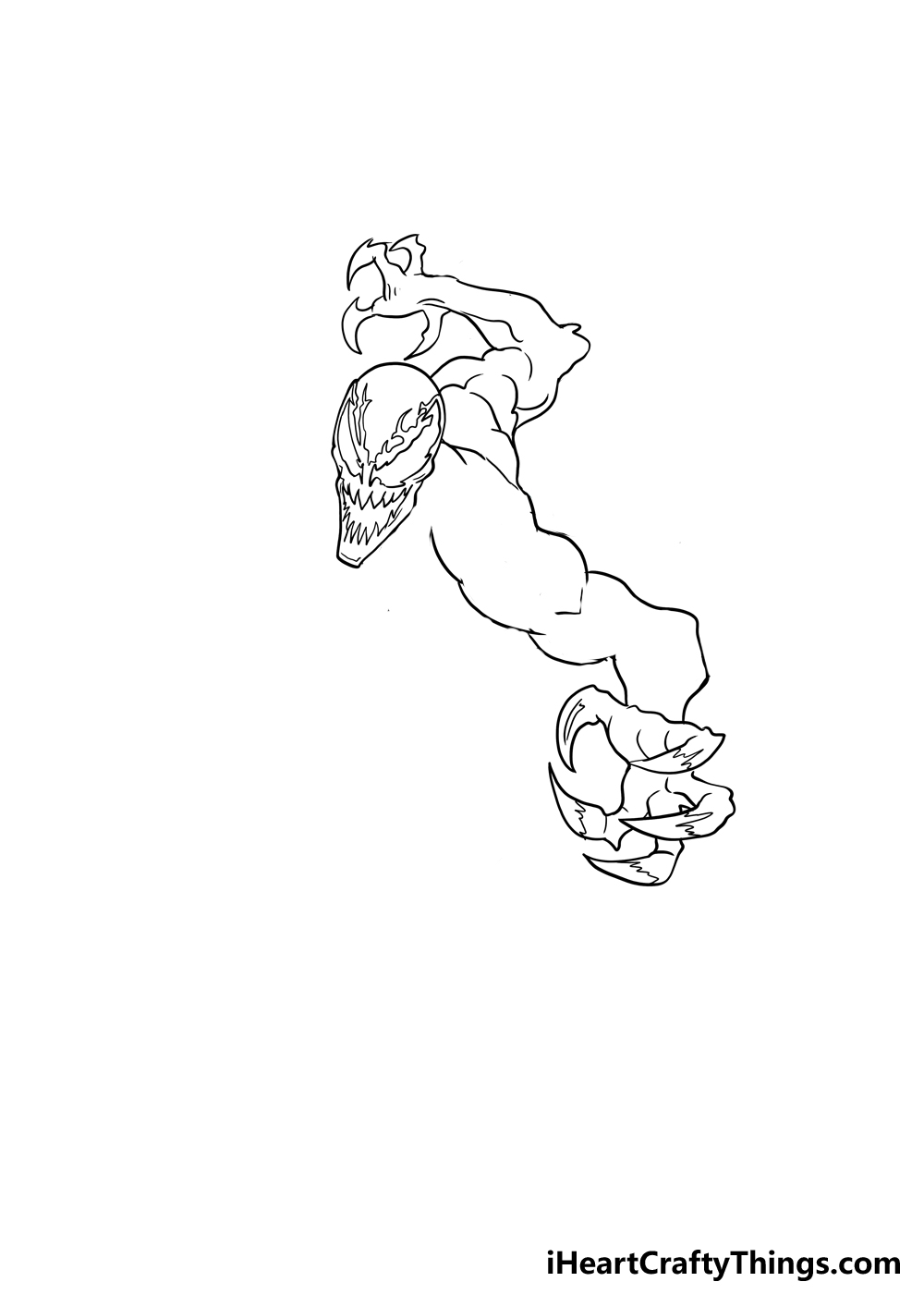 How to Draw Carnage step 3