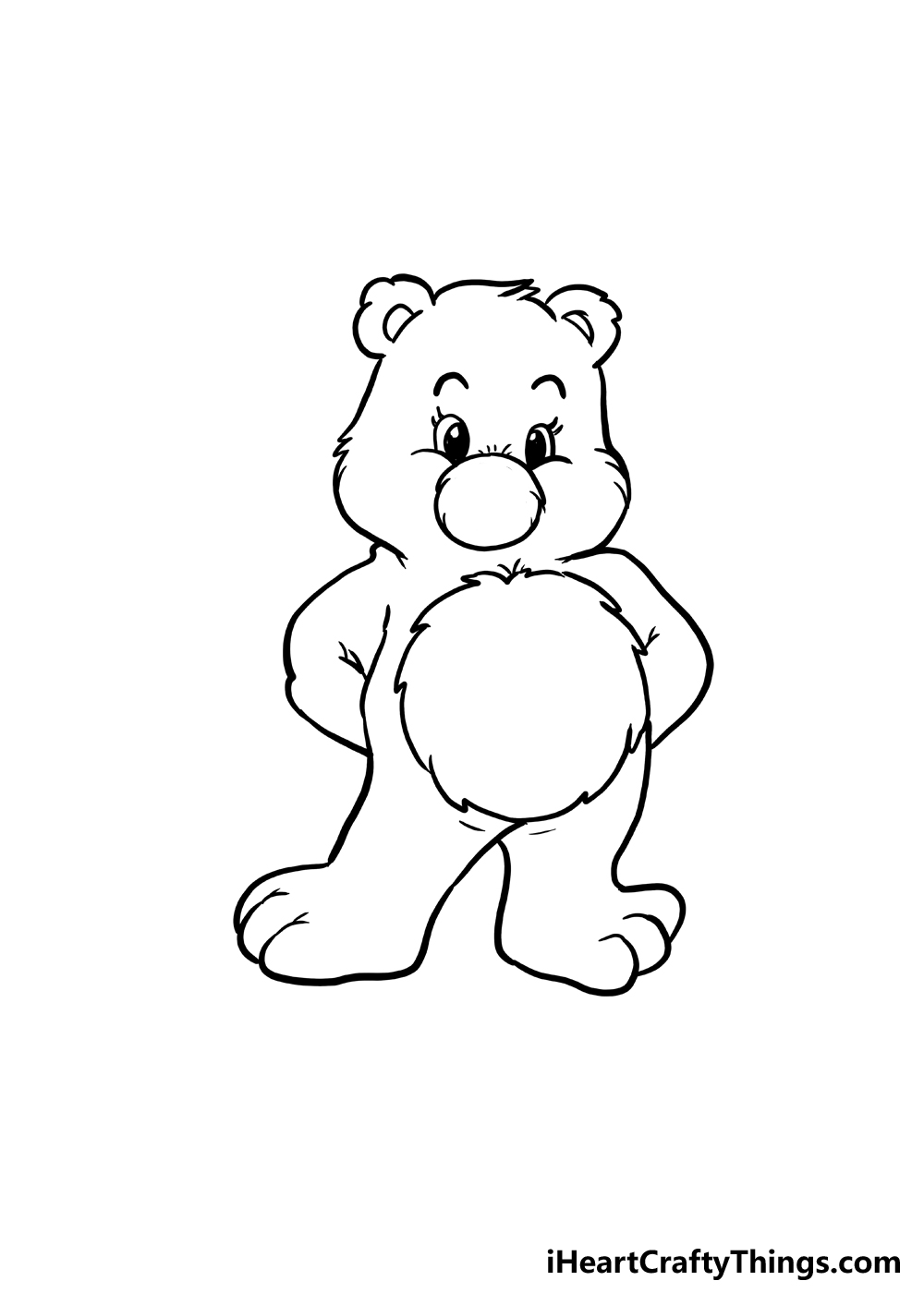 Como Desenhar um Ursinho Carinhoso passo 4