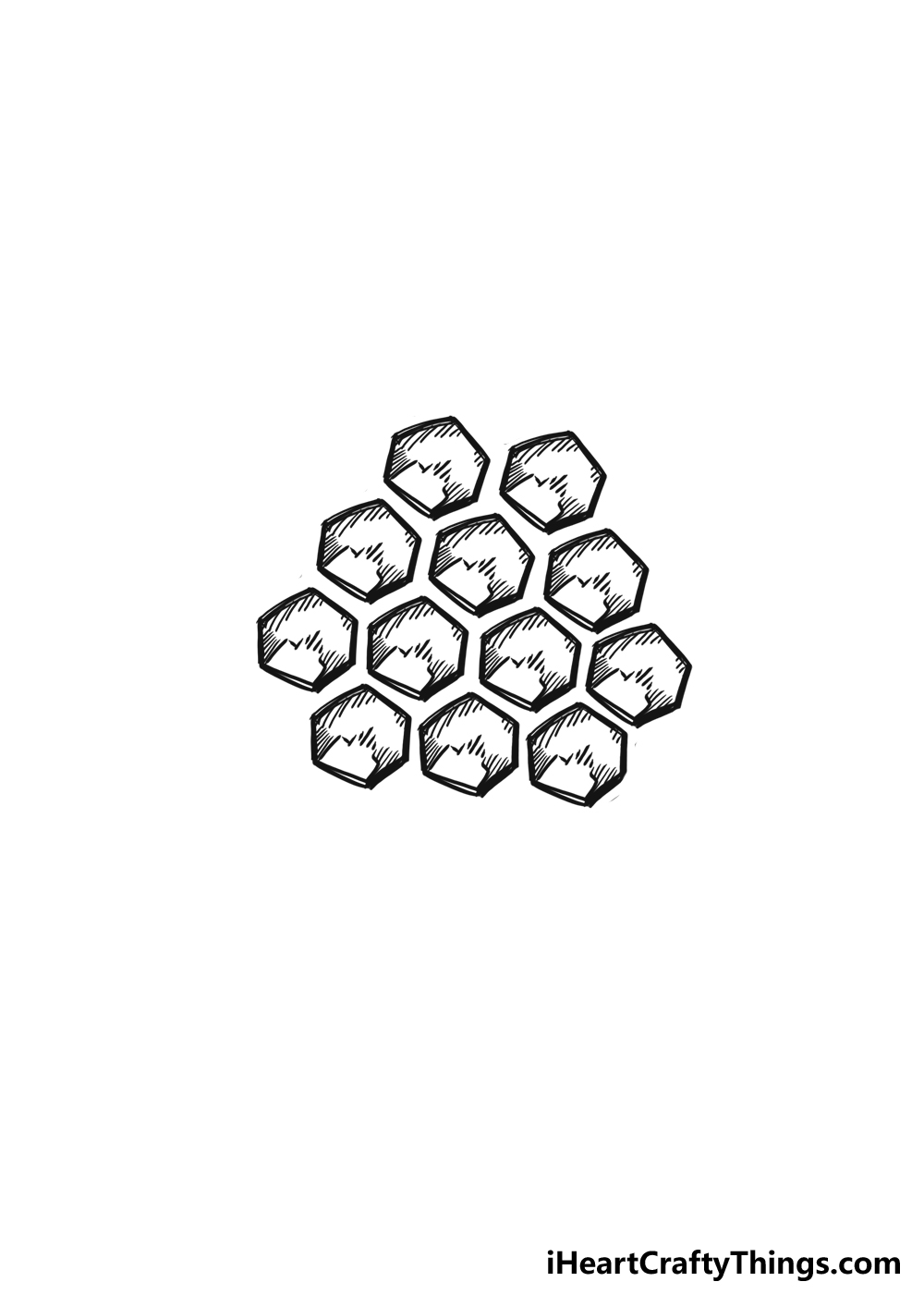 How to Draw A Honeycomb step 4