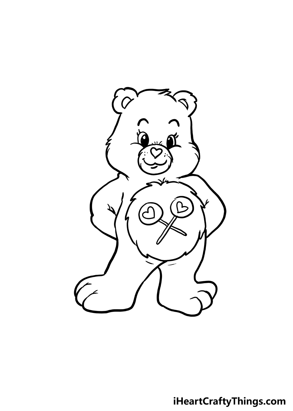 Como Desenhar um Ursinho Carinhoso passo 5