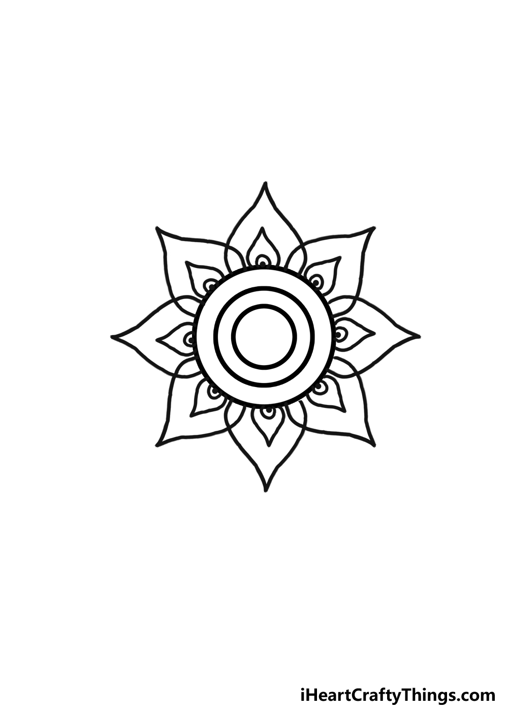 how to draw a simple mandala