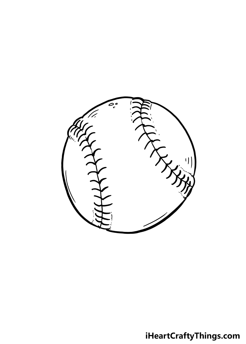 How to Draw A Softball step 5