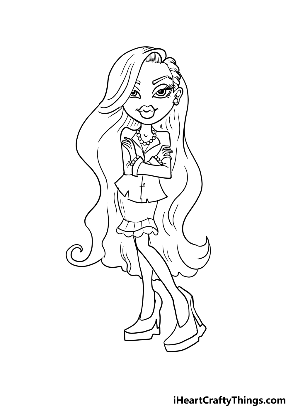 How to Draw A Bratz Doll step 6