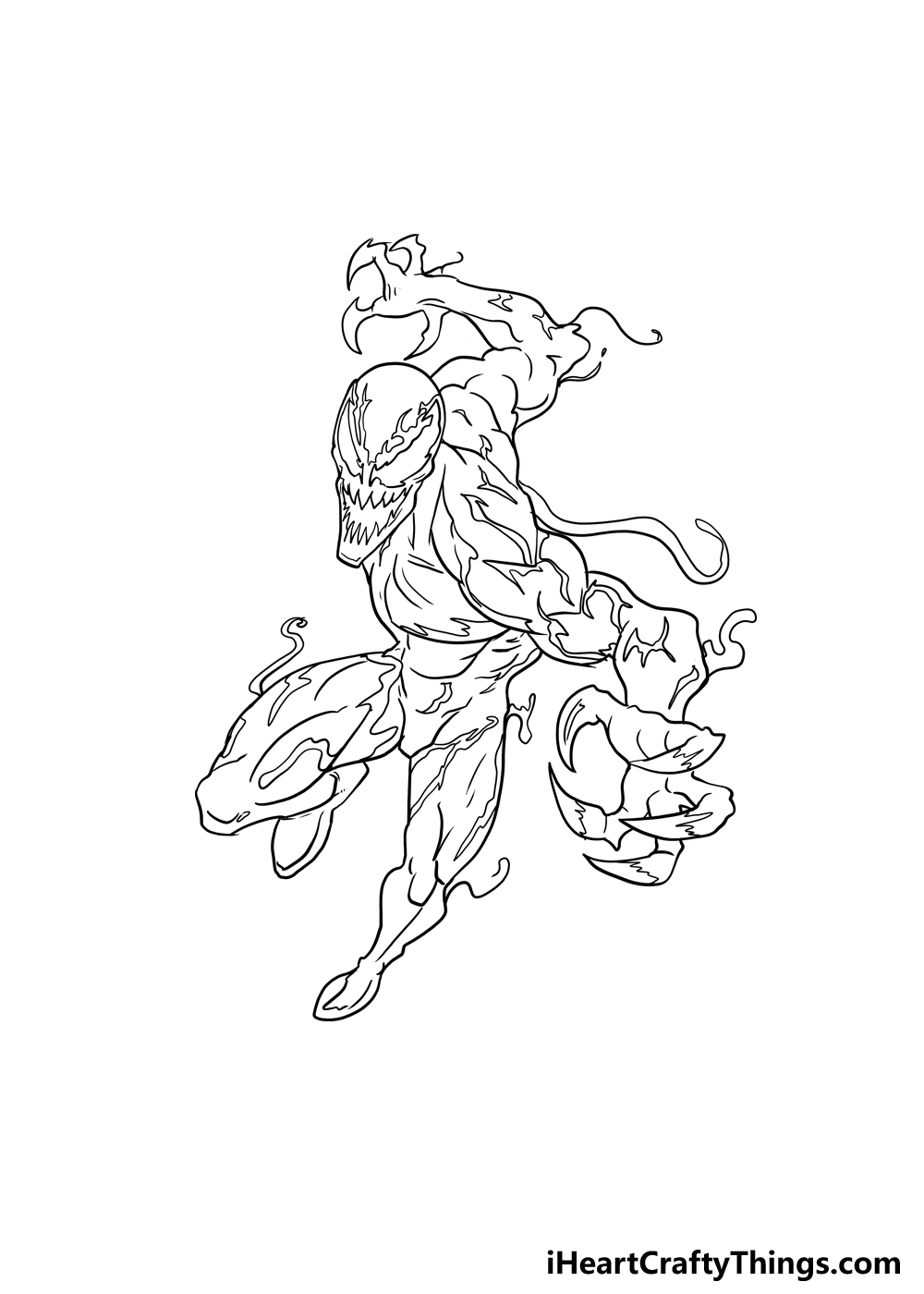 How to Draw Carnage step 6