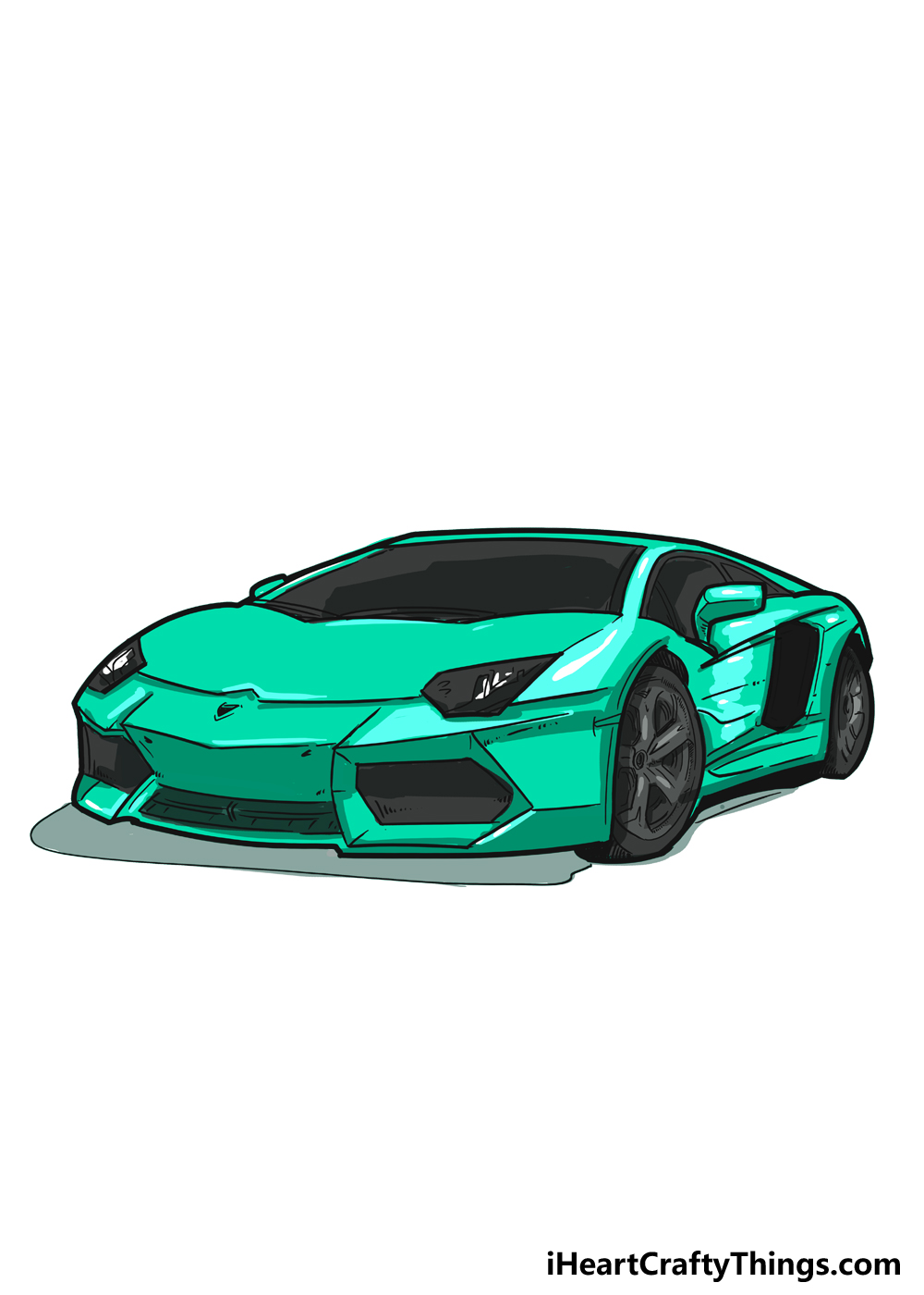 How to Draw A Lamborghini step 6