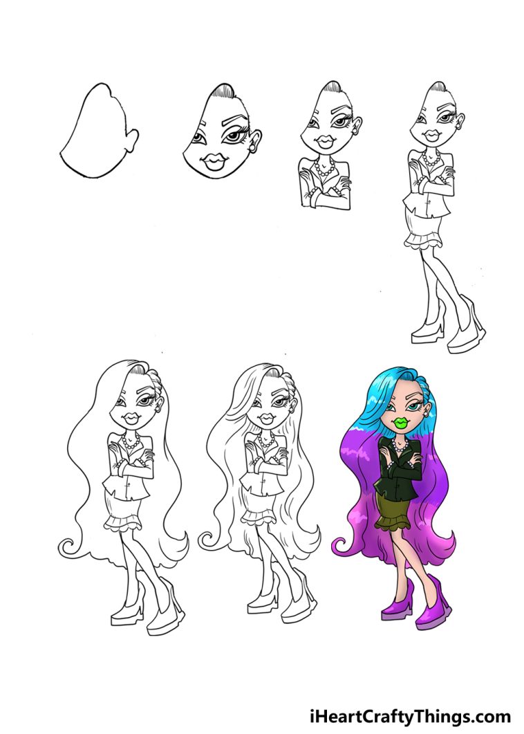 How To Draw A Bratz Doll Step By Step!