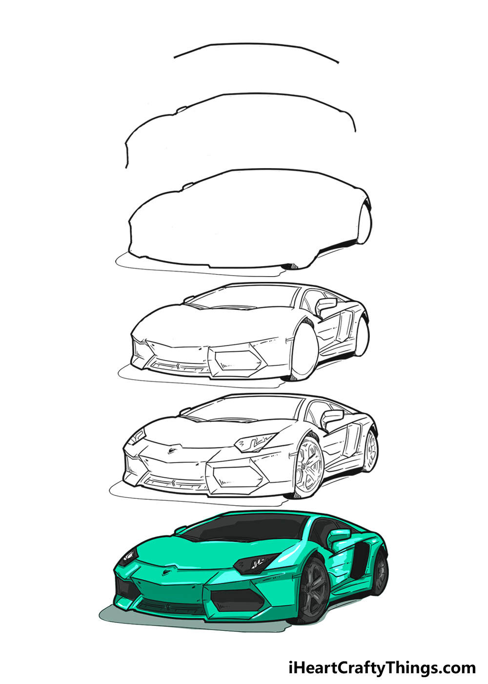 How To Draw A Lamborghini Step By Step