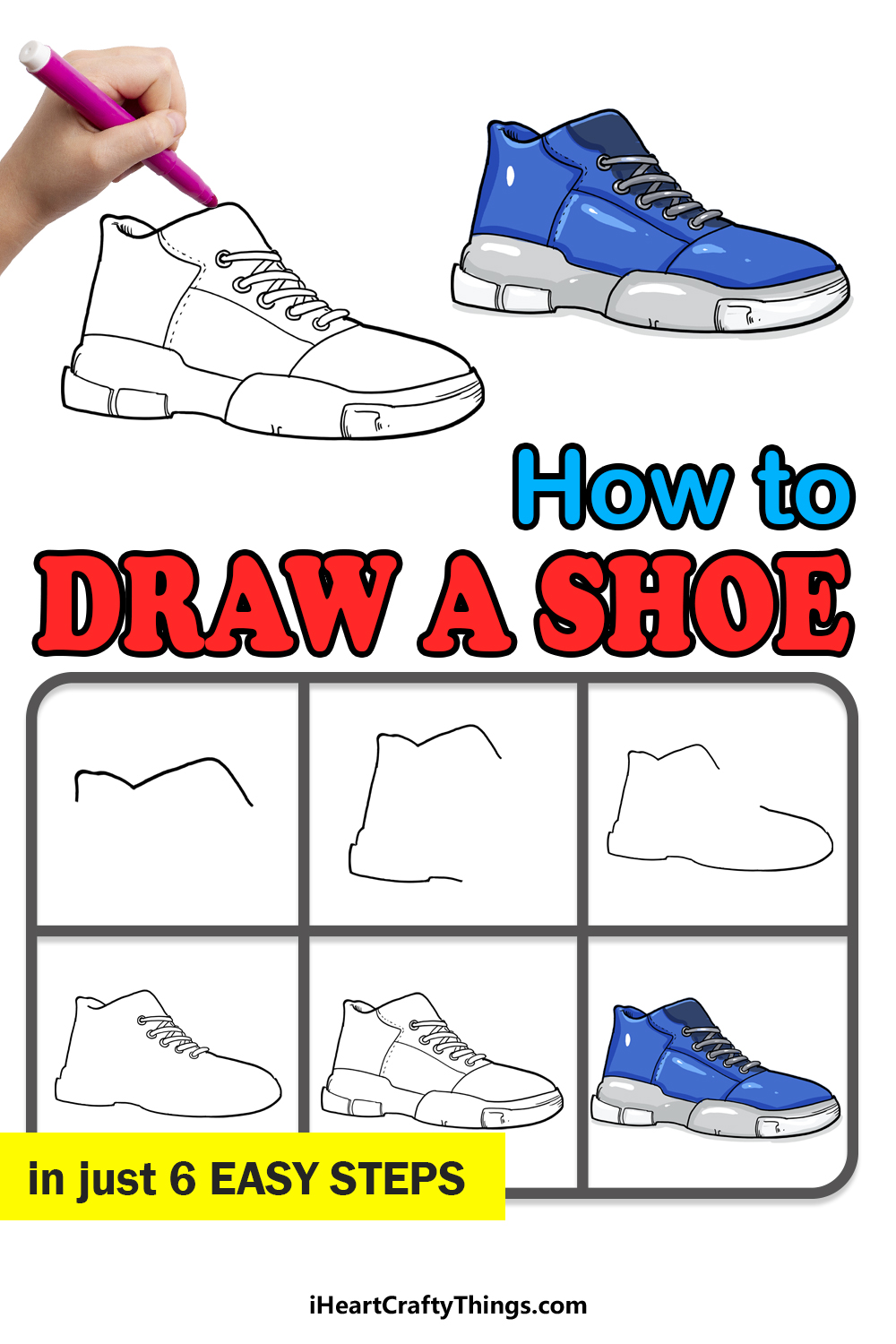 How to Draw A Shoe step by step guide