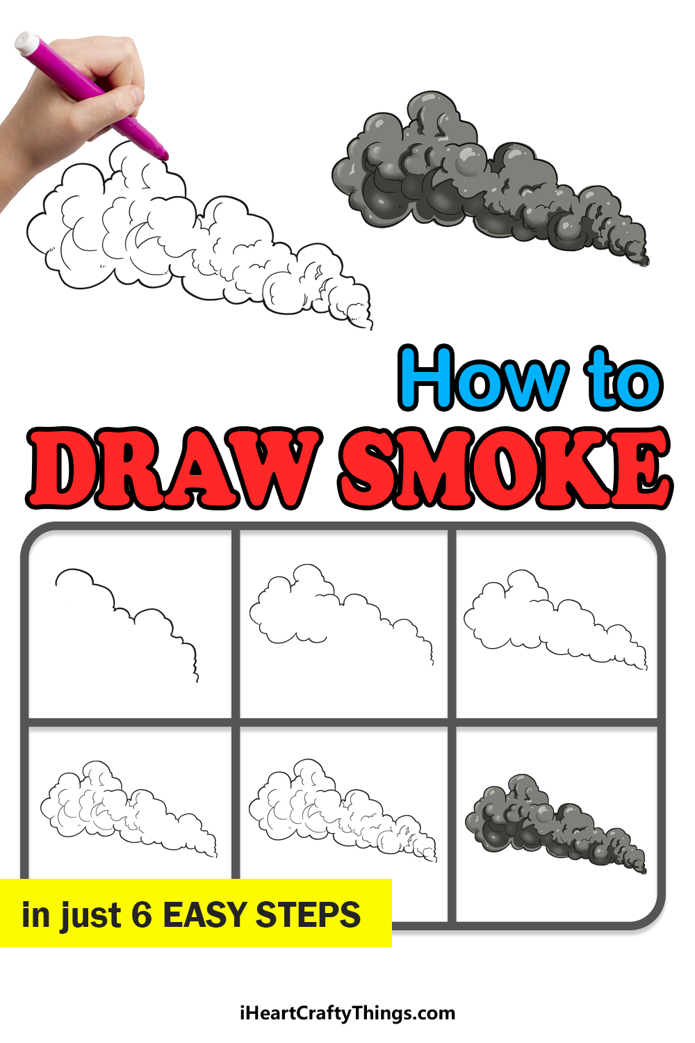 How to Draw Smoke step by step guide