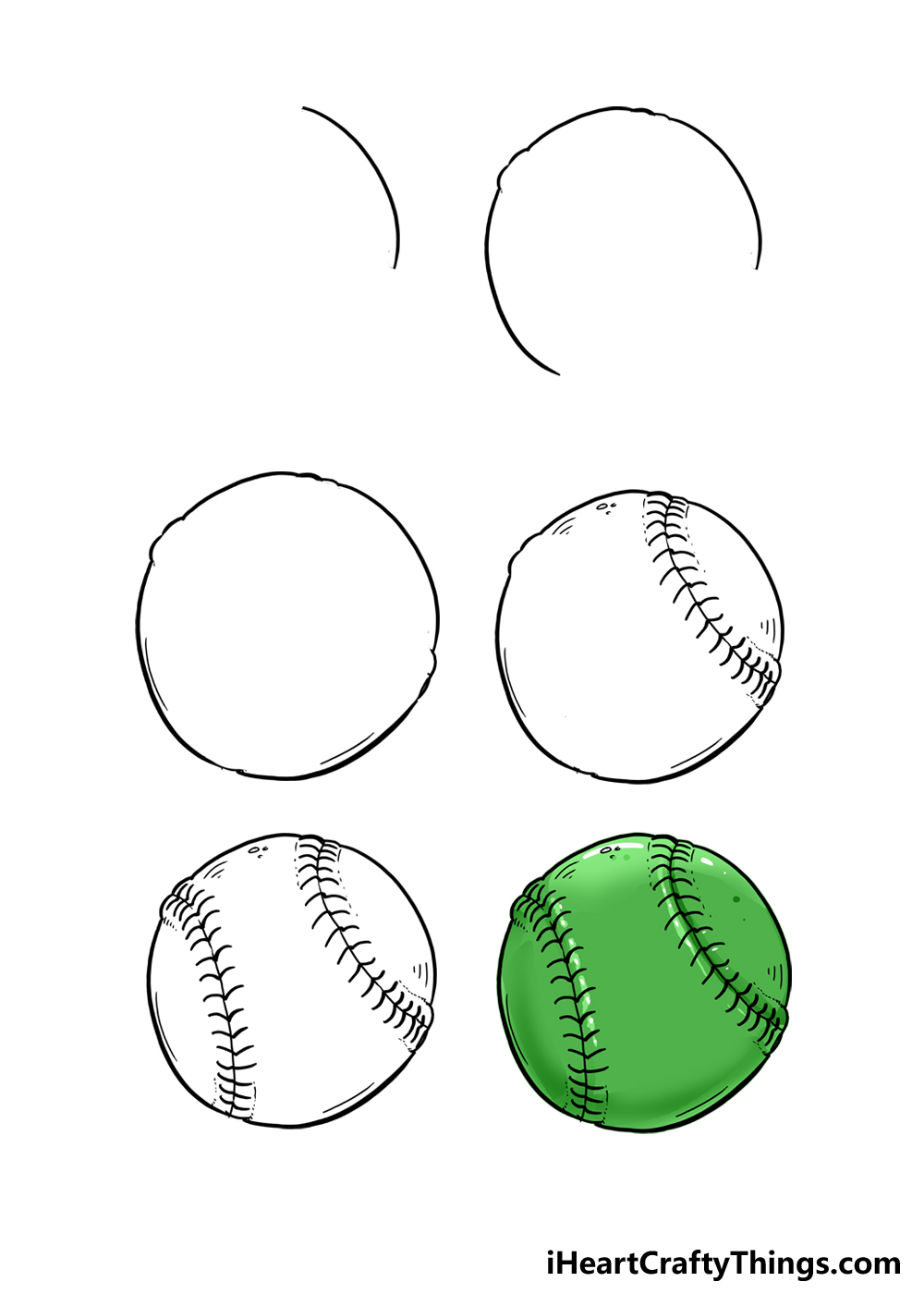 How to Draw A Softball