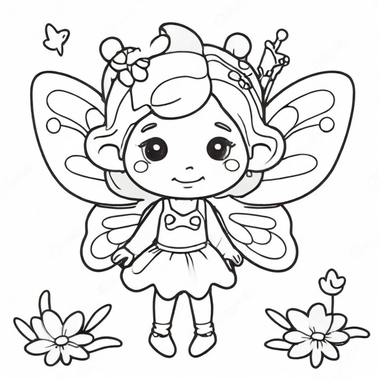 Fairy drawing | Fairy drawings, Drawings, Drawing for kids