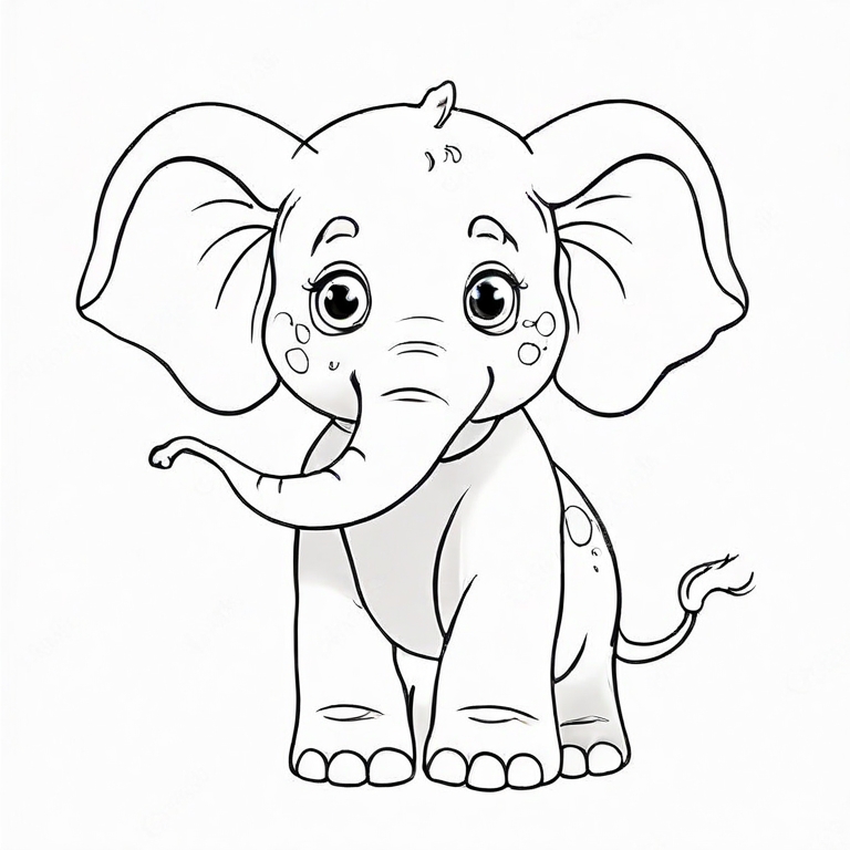 cartoon elephant drawing