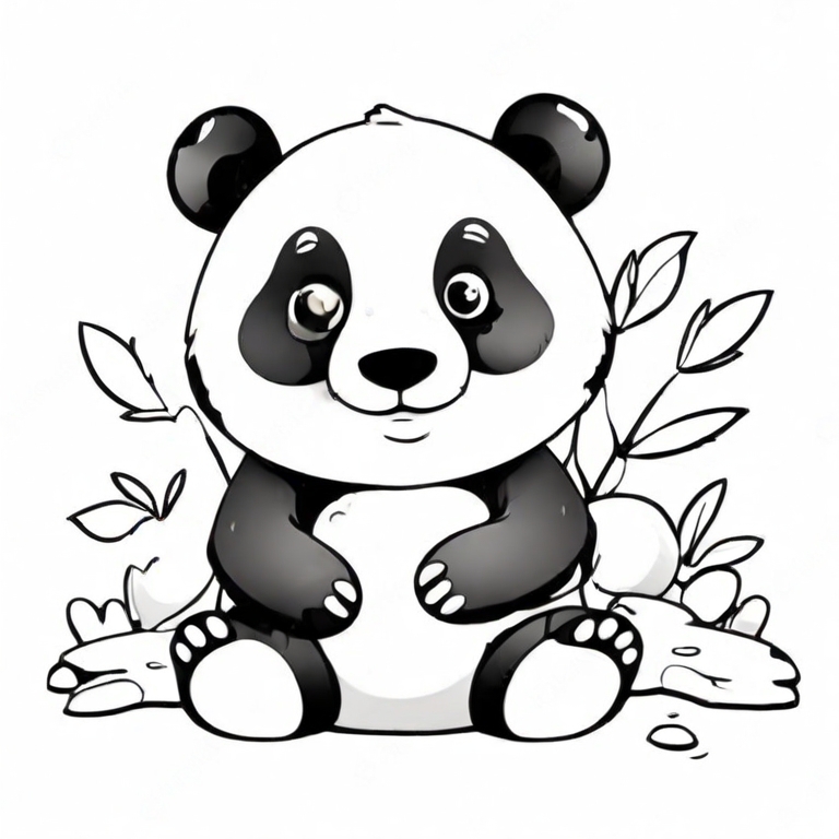 cartoon panda drawing