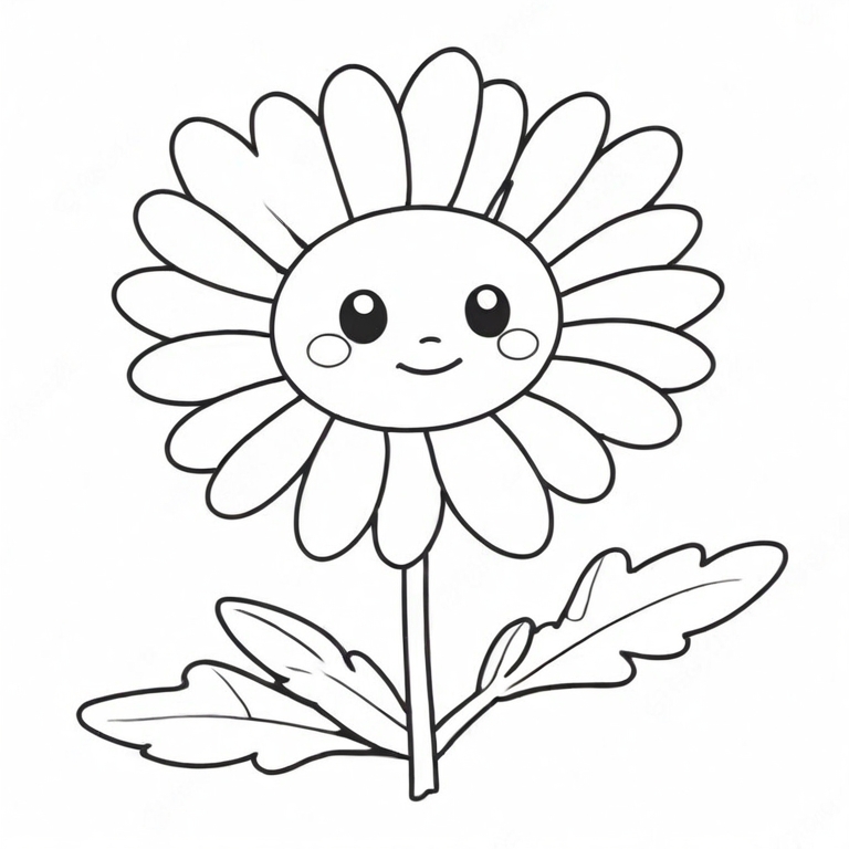 cartoon daisy drawing