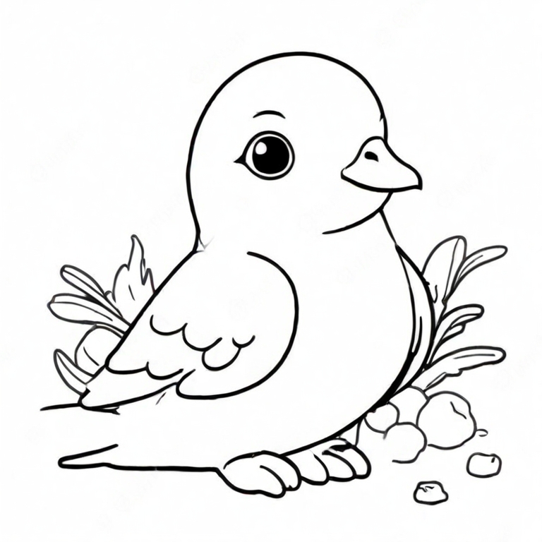 cartoon dove drawing