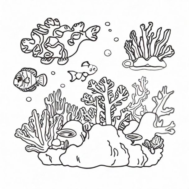 Coral Drawing - How To Draw Coral Step By Step