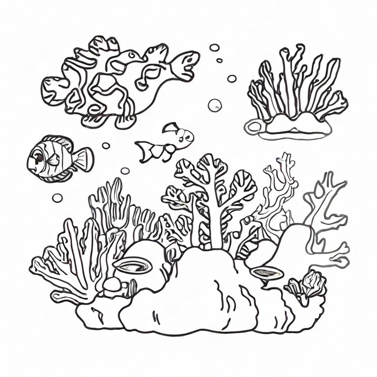 cartoon coral drawing