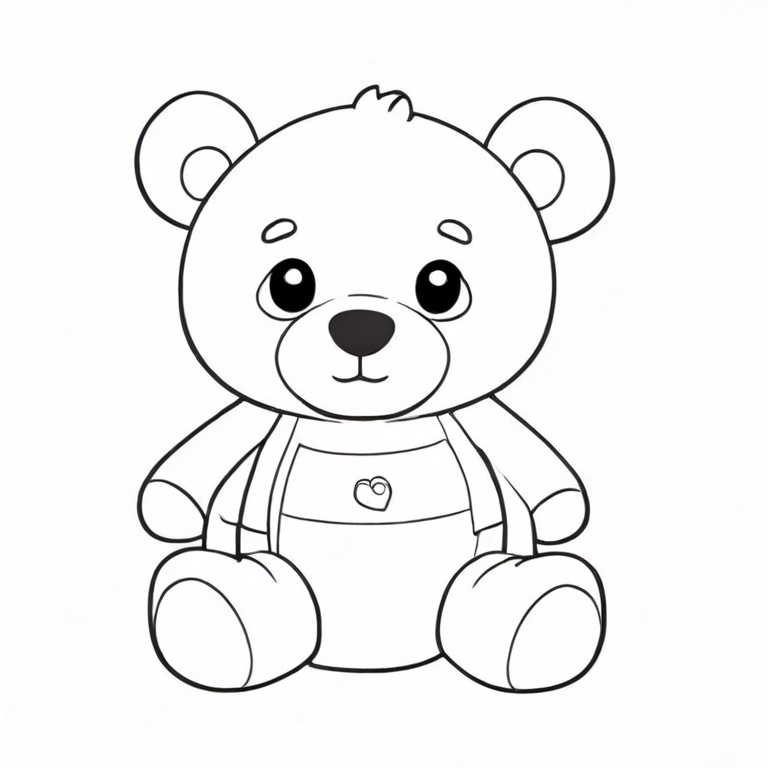 easy teddy bear drawing