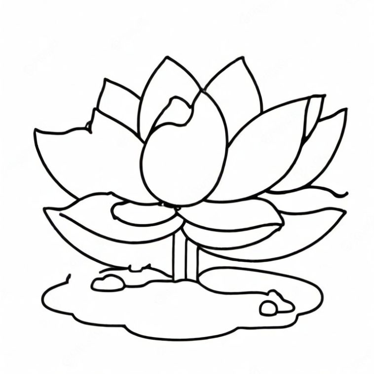 Lotus Flower Drawing - How To Draw A Lotus Flower Step By Step