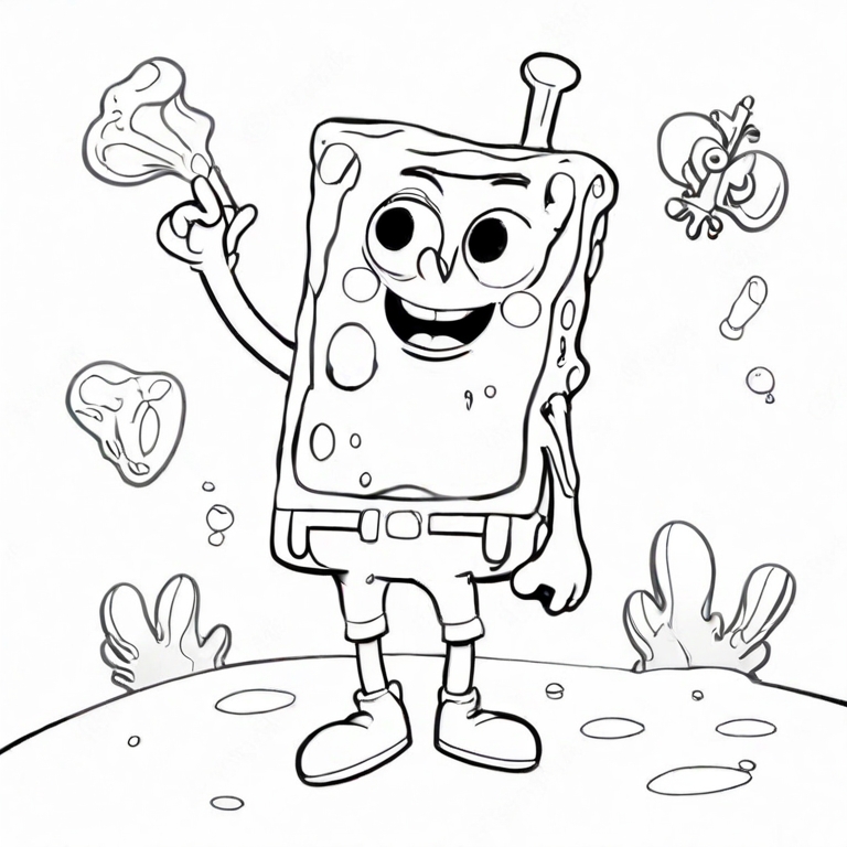 cartoon SpongeBob drawing