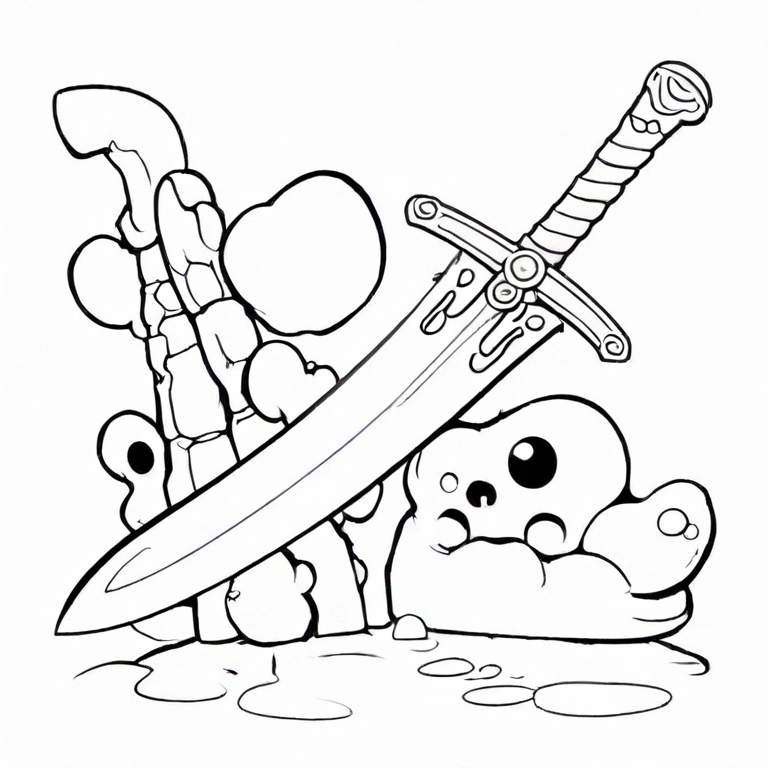 cartoon sword drawing