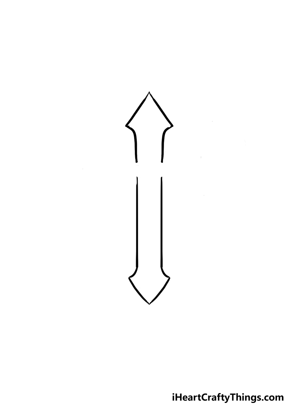 Como desenhar uma cruz com asas passo 1
