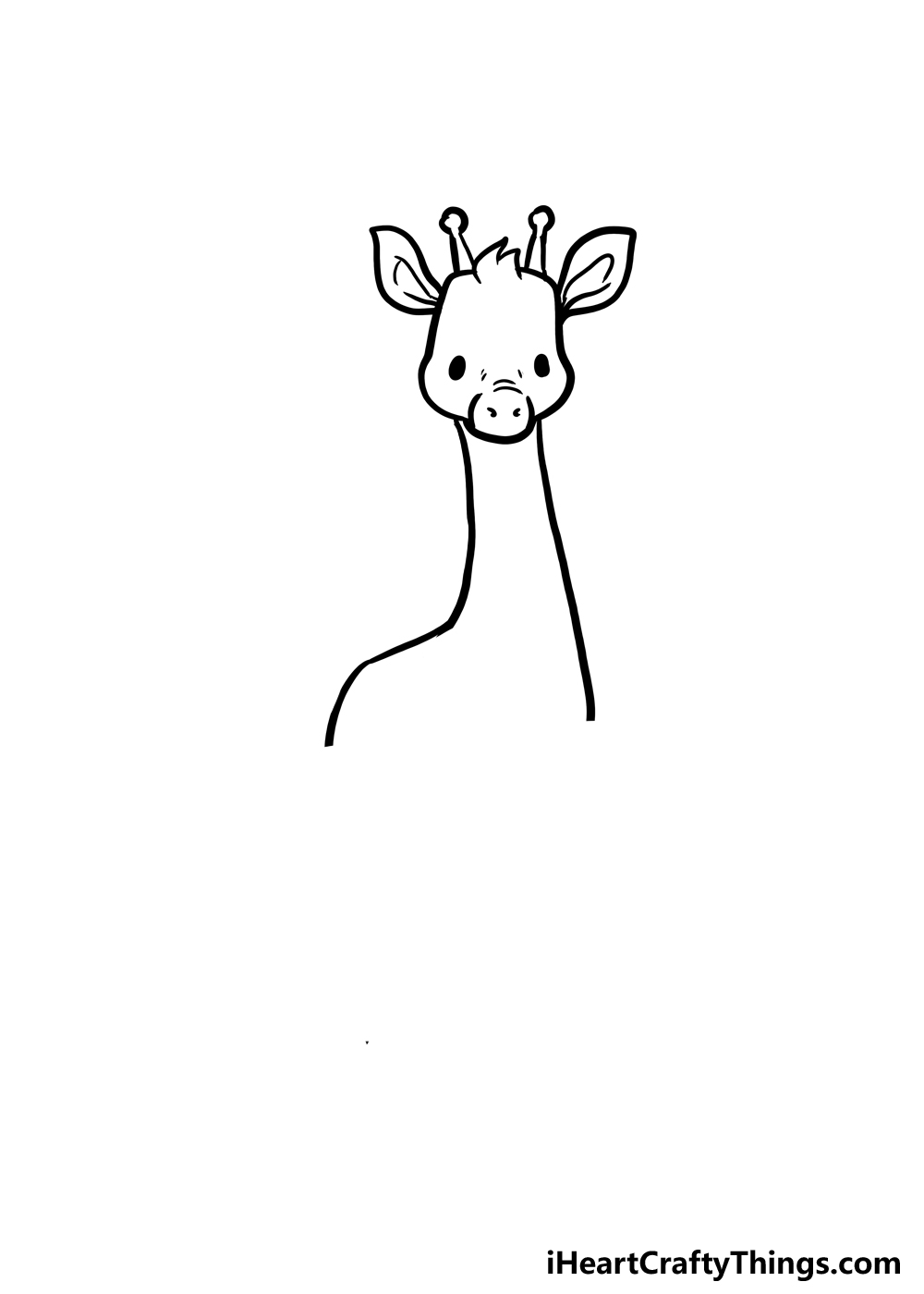 Como desenhar uma girafa fofa passo 3