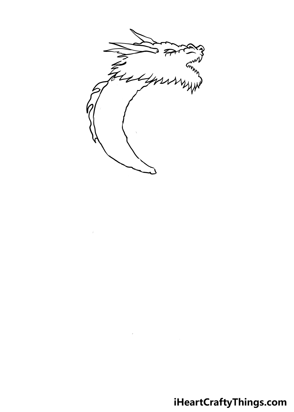 Como desenhar um dragão japonês passo 3