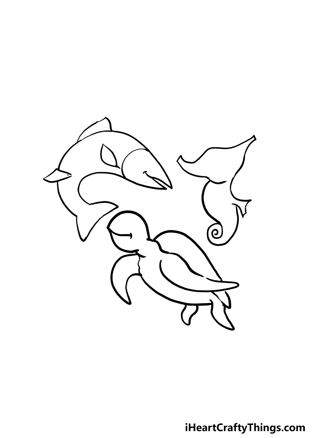 How to Draw Sea Animals step 4