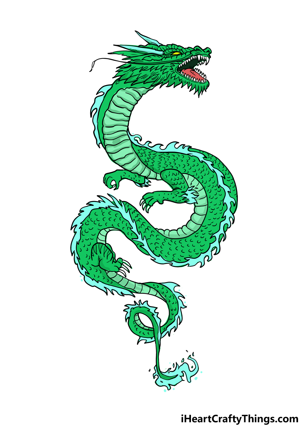 drawings of japanese dragons