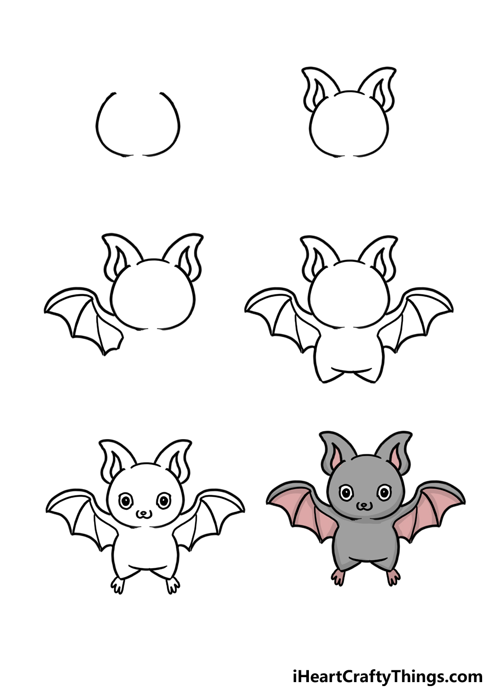 Como Desenhar um Morcego Fofo