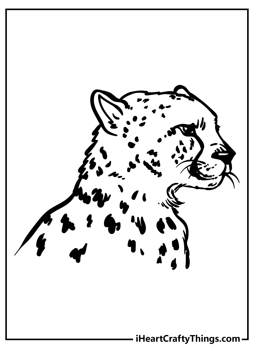 cheetah head coloring pages