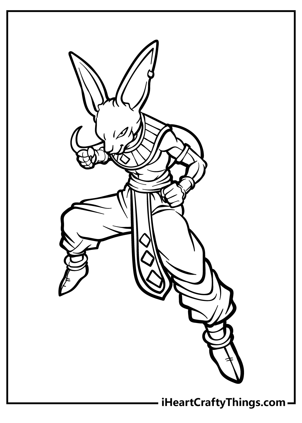 beerus dragon ball coloring pages