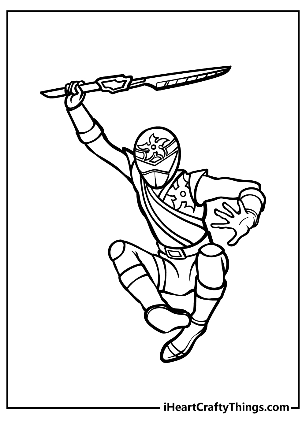 power rangers coloring printable for adults