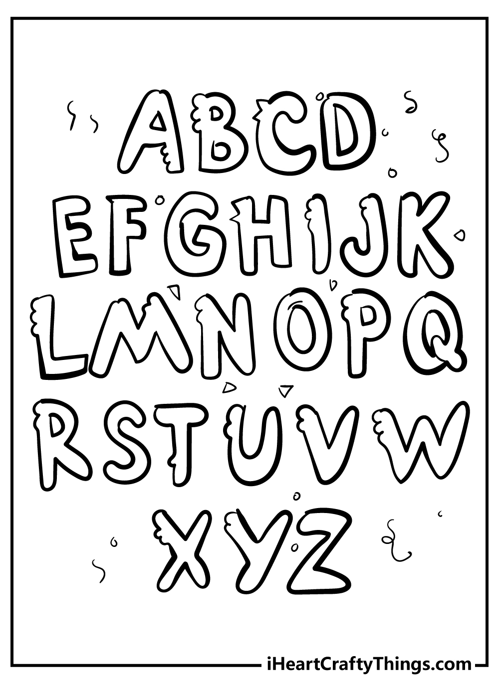 alphabet coloring printable kindergarten