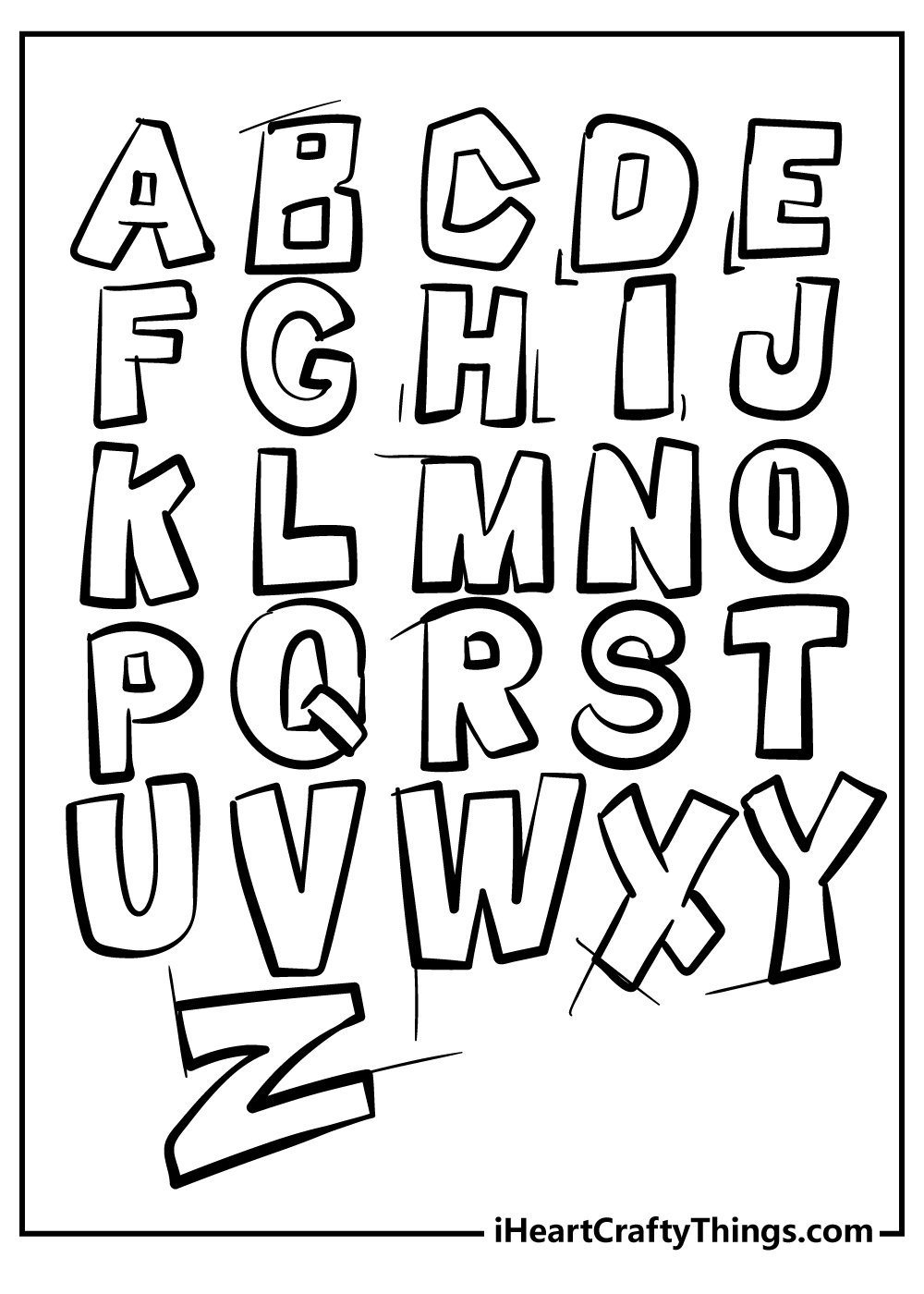 new alphabet coloring printable