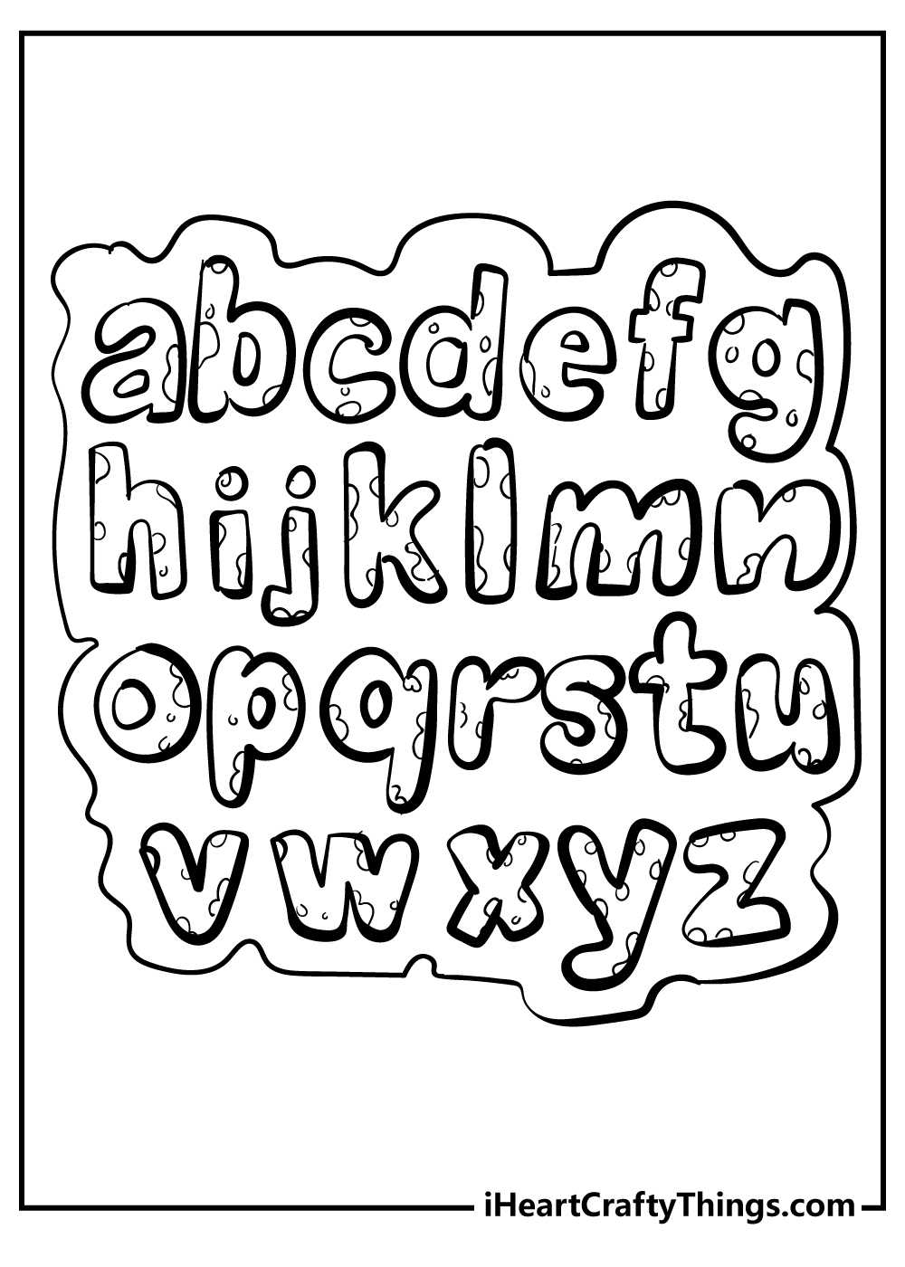 alphabet coloring printable