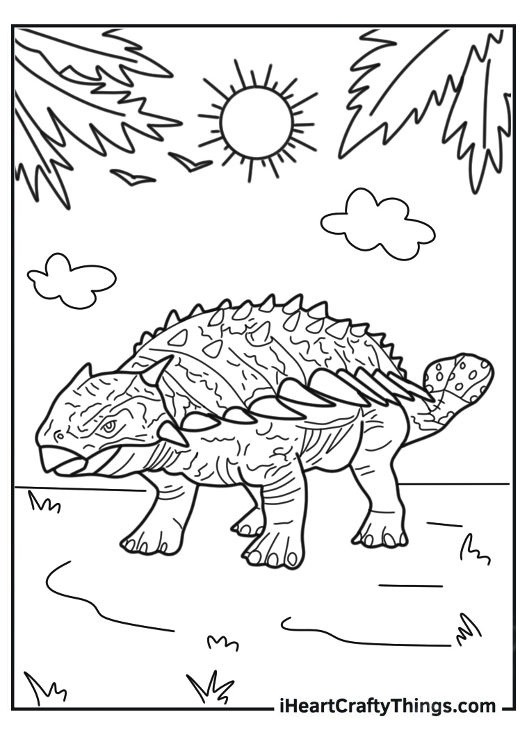 Ankylosaurus Coloring Page