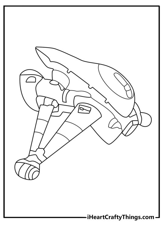 Banshee flyer over UNSC base Halo printable page